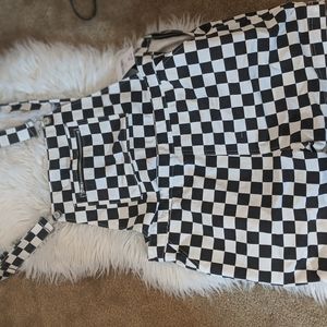 Forever 21+ Plus Checkered Overalls NWT